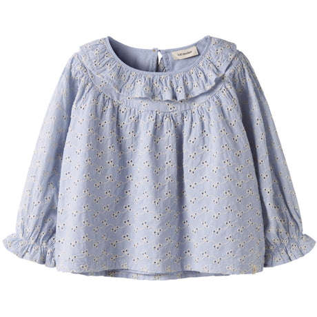 Lil'Atelier Zen Blue Nmftessie Ls Loose Skjorta Lil