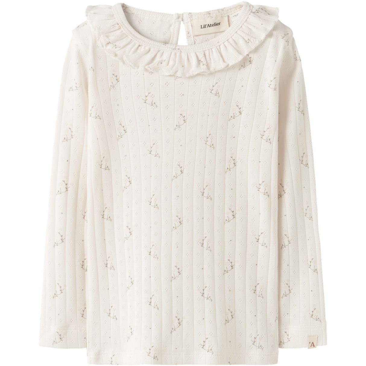 Lil'Atelier Coconut Milk Flower Nmfrachello Ria Ls Slim Topp Lil