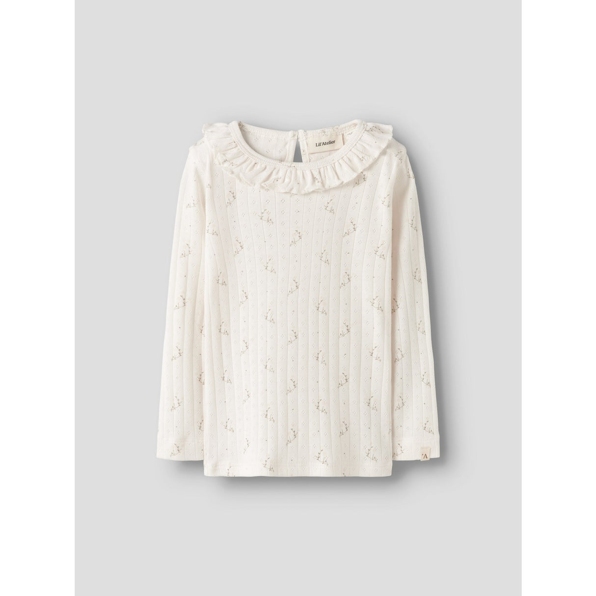 Lil'Atelier Coconut Milk Flower Nmfrachello Ria Ls Slim Topp Lil