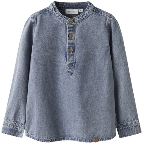 Lil'Atelier Medium Blue Denim Nmmtaya Ls Loose Dnm Skjorta 1166-Fd Lil