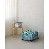 MODU Sky Blue 4 X Förvaring Spjällåda Hjul