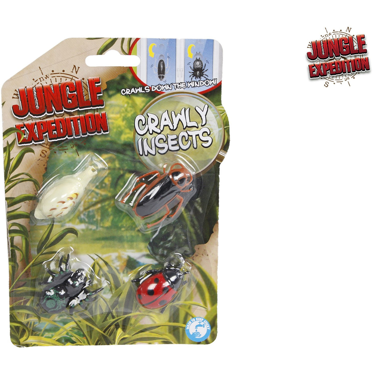 Pocket Money Window Crawly Insects 4-Pack