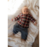 Wheat Red Blue Check Skjorta Shelby