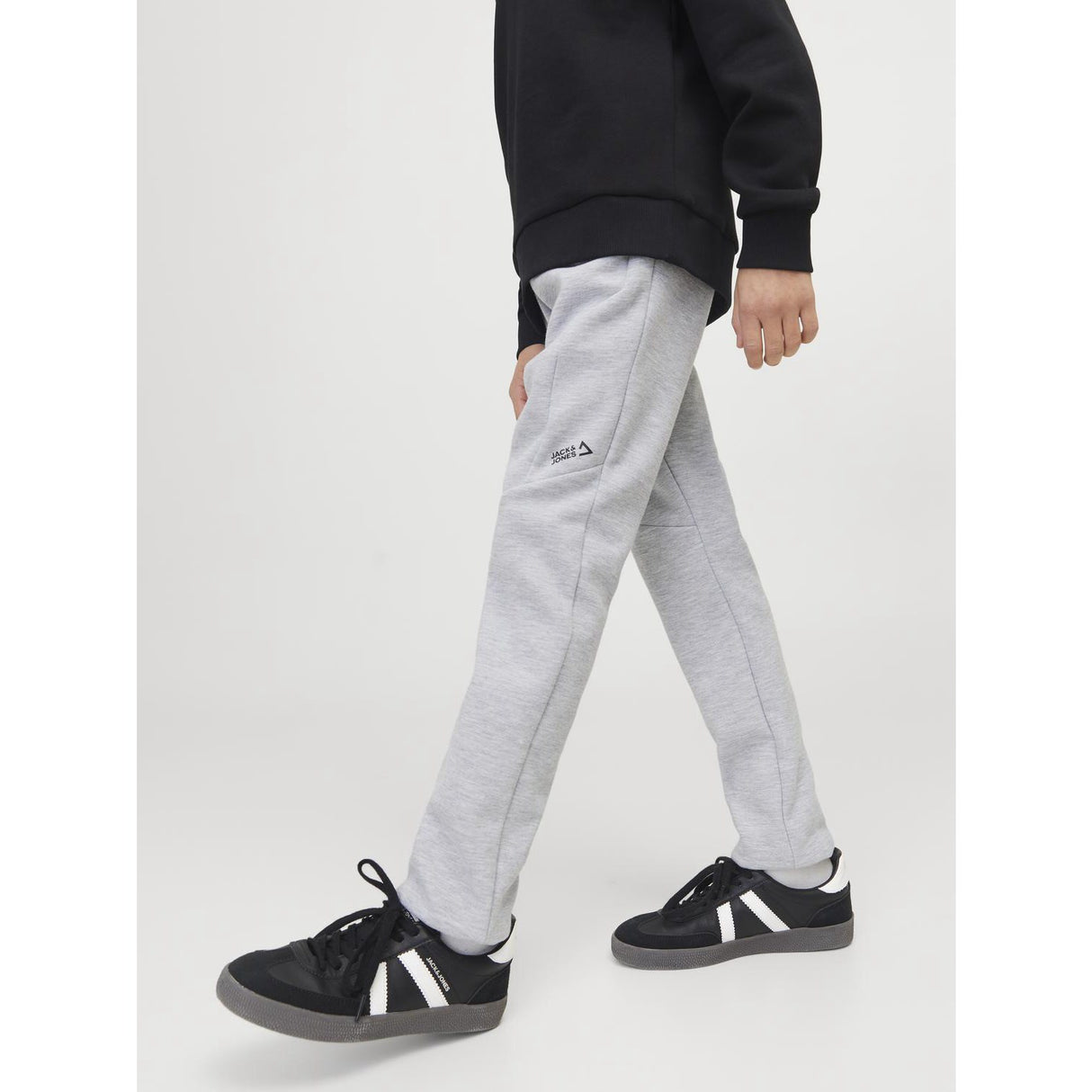 Jack & Jones Junior Light Grey Melange Jpstwill Jjfusion Sweat Pnts Nb Noos Jnr