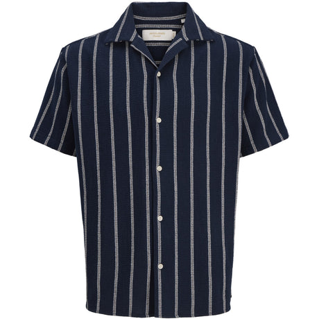Jack & Jones Junior Sky Captain Stripes Jorcoba Stripe Resort Skjorta Ss Sn Jnr