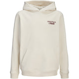 Jack & Jones Junior Antique White Jornorrebro Typo Back Sweat Huva Sn Jnr