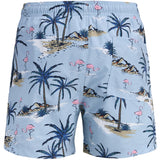 Jack & Jones Junior Celestial Blue Jpstmaui Vibes Novelty AOP Swim Sh Jnr