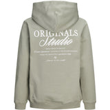 Jack & Jones Junior Seagrass Jornorrebro Typo Back Sweat Huva Sn Jnr