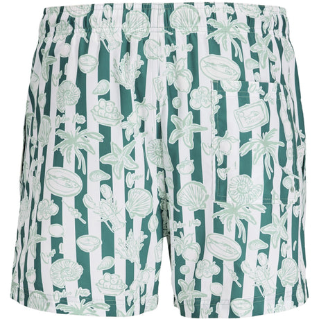 Jack & Jones Junior Granite Green Jpstmaui Vibes Novelty AOP Swim Sh Jnr