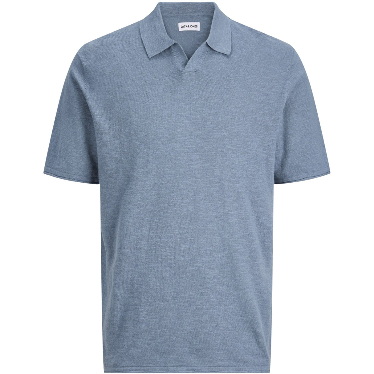 Jack & Jones Junior Blue Mirage Jjkane Stickad Split Neck Pikétröja Jnr