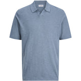 Jack & Jones Junior Blue Mirage Jjkane Stickad Split Neck Pikétröja Jnr