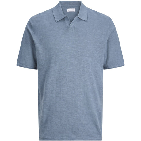 Jack & Jones Junior Blue Mirage Jjkane Stickad Split Neck Pikétröja Jnr