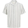 Jack & Jones Junior Cloud Dancer Stripes Jorcoba Stripe Resort Skjorta Ss Sn Jnr