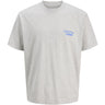 Jack & Jones Junior White Melange Jornorrebro Typo Tee Ss Crew Neck Sn Jnr