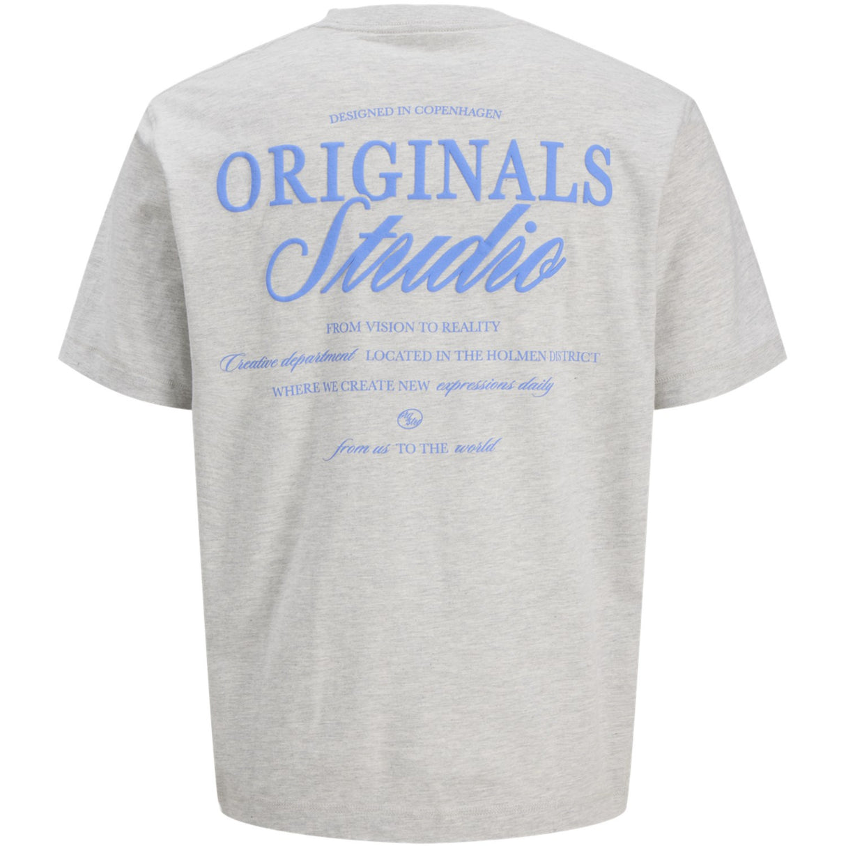 Jack & Jones Junior White Melange Jornorrebro Typo Tee Ss Crew Neck Sn Jnr