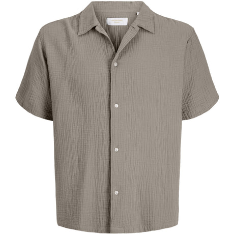 Jack & Jones Junior Vintage Khaki Jornantucket Dubbel Cloth Skjorta Ss Jnr