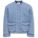 kids ONLY Light Blue Denim Koghallie Quiltad Dnm Jacka Akm