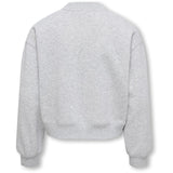 kids ONLY Light Grey Melange Kogevisa L/S O-Neck Kort Swt