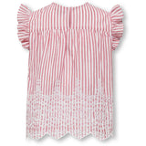 kids ONLY Barbados Cherry Cloud Dancer Kogbondi Life S/L Emb Frill Topp Wvn