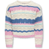 kids ONLY Tofu Begonia Pink/Harbor Gray/Riviera Kogdonna Life Ls Pattern Pullover Knt