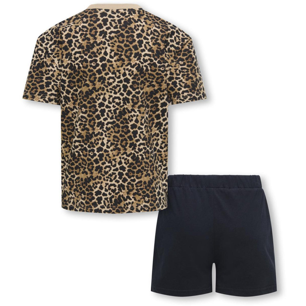 kids ONLY Black Tee AOP Leo/Shorts Solid Kogrila Nightwear AOP Top/Shorts Sett Jrs