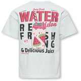 kids ONLY Wan Blue Melon Kogcana Life Ss Rlx Printed Topp Jrs