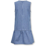 kids ONLY Medium Blue Denim Stripes Kogyasmin S/L Klänning Dnm Gua