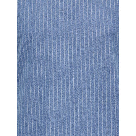 kids ONLY Medium Blue Denim Stripes Kogyasmin S/L Klänning Dnm Gua