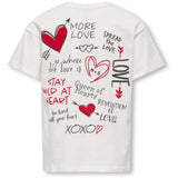 kids ONLY Cloud Dancer Love Kogeros Life S/S Loose Print Topp Jrs