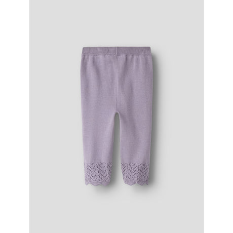 Name It Lavender Gray Nbfbrit Stickad Byxor