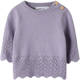 Name It Lavender Gray Nbfbrit Ls Stickad