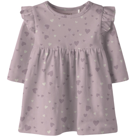 Name It Keepsake Lilac Nbfbheart Ls Klänning