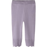 Name It Lavender Gray Nbfbrit Stickad Byxor