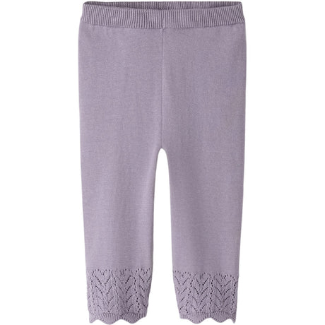 Name It Lavender Gray Nbfbrit Stickad Byxor