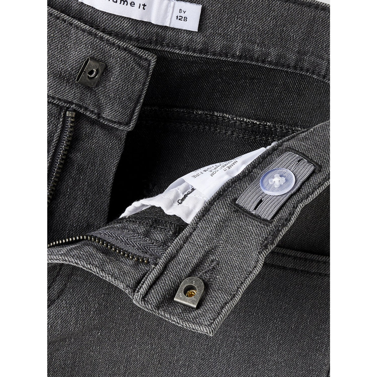 Name It Medium Grey Denim Nkfrose Wide Jeans 1061-Dt Tb