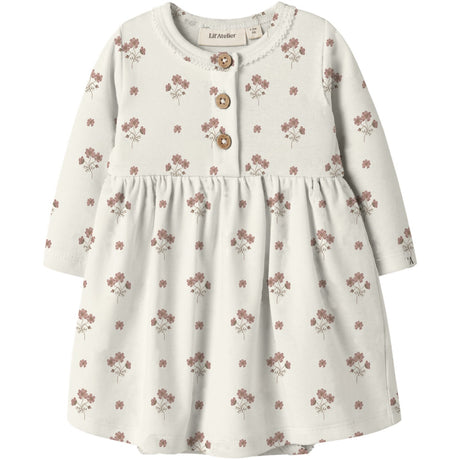 Lil'Atelier Coconut Milk Flower Pink Nbflayo Sif Ls Body Klänning Lil