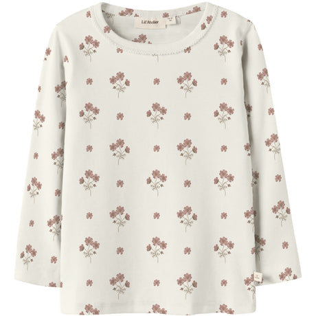 Lil'Atelier Coconut Milk Flower Pink Nmflayo Sig Ls Slim Topp Lil