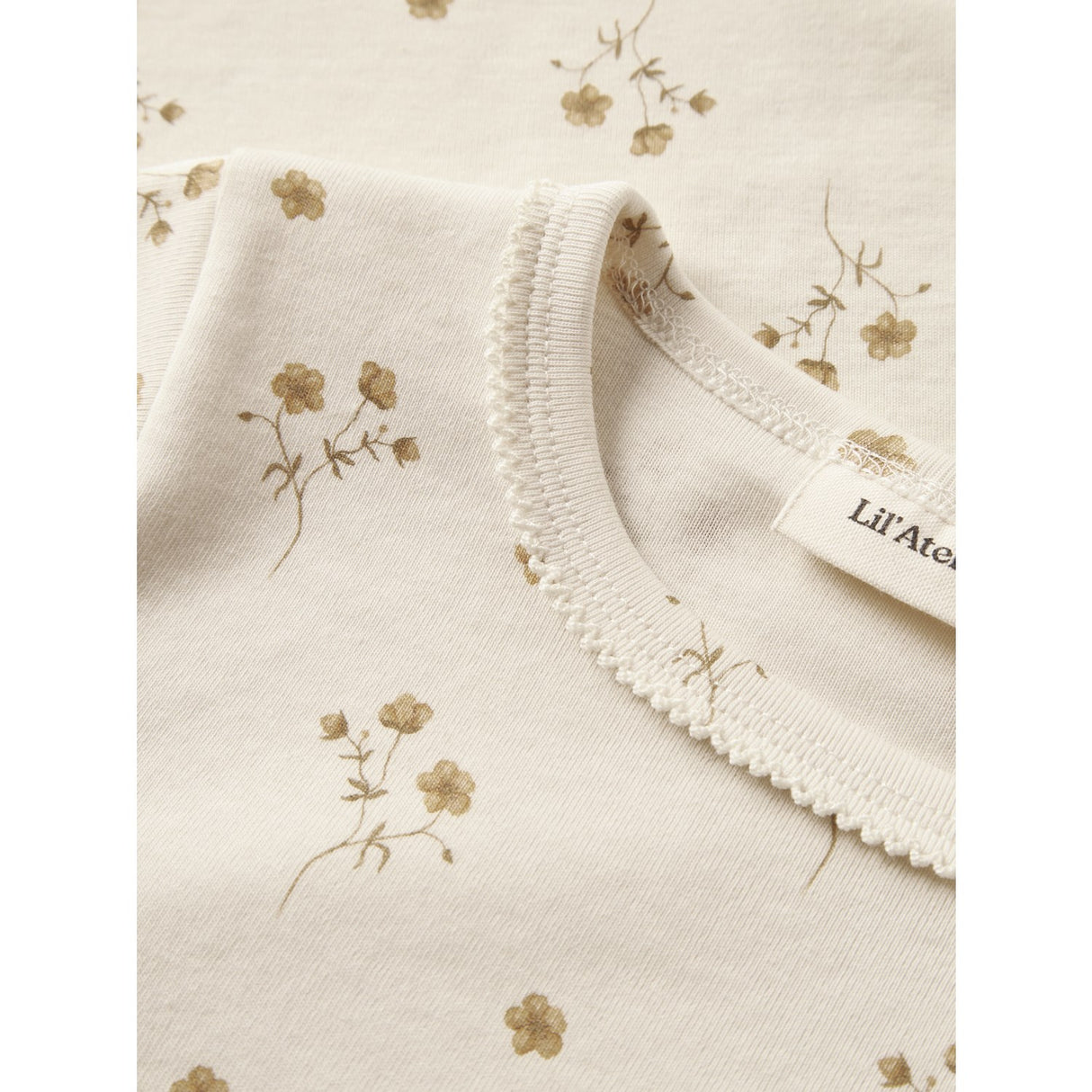 Lil'Atelier Coconut Milk Flower Yellow Nmflayo Sig Ls Slim Topp Lil
