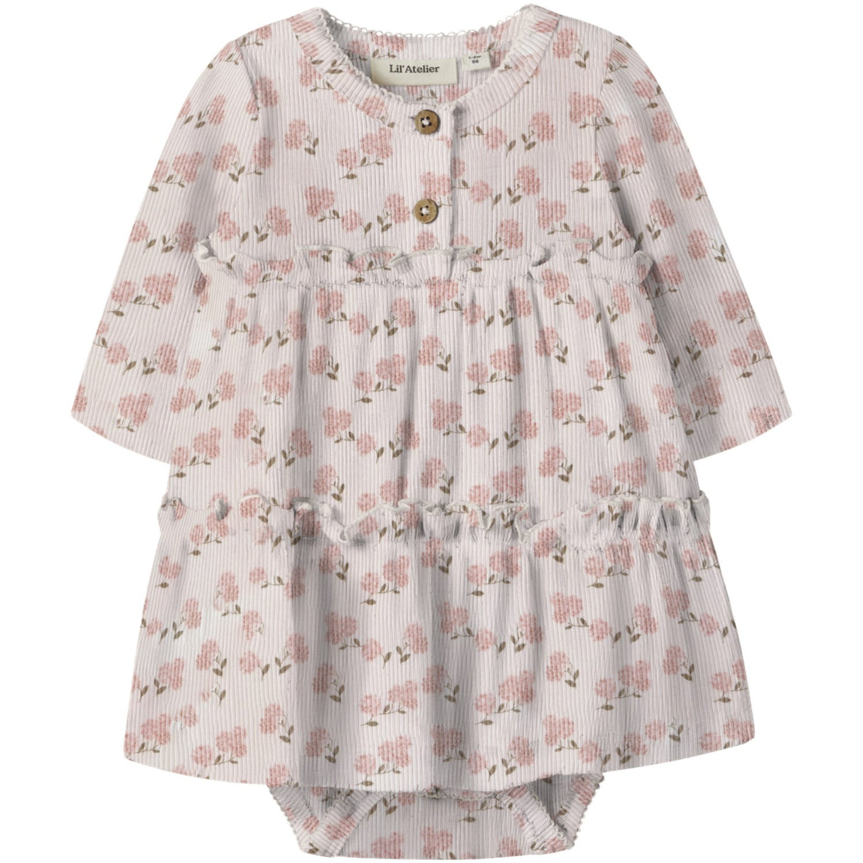 Lil'Atelier Coconut Milk Hydrangea Nbfgago Sum Ls Body Klänning Lil