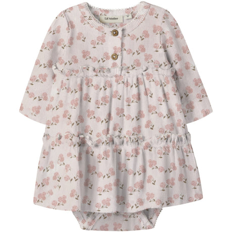 Lil'Atelier Coconut Milk Hydrangea Nbfgago Sum Ls Body Klänning Lil