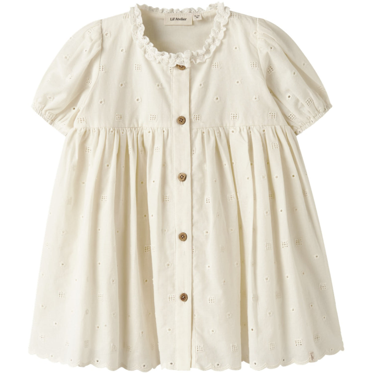 Lil'Atelier Coconut Milk Nmfflores Ss Klänning Lil
