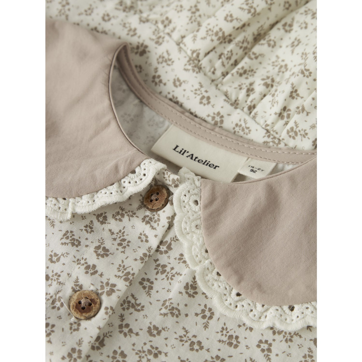 Lil'Atelier Coconut Milk Nmffjola Ss Loose Skjorta Lil
