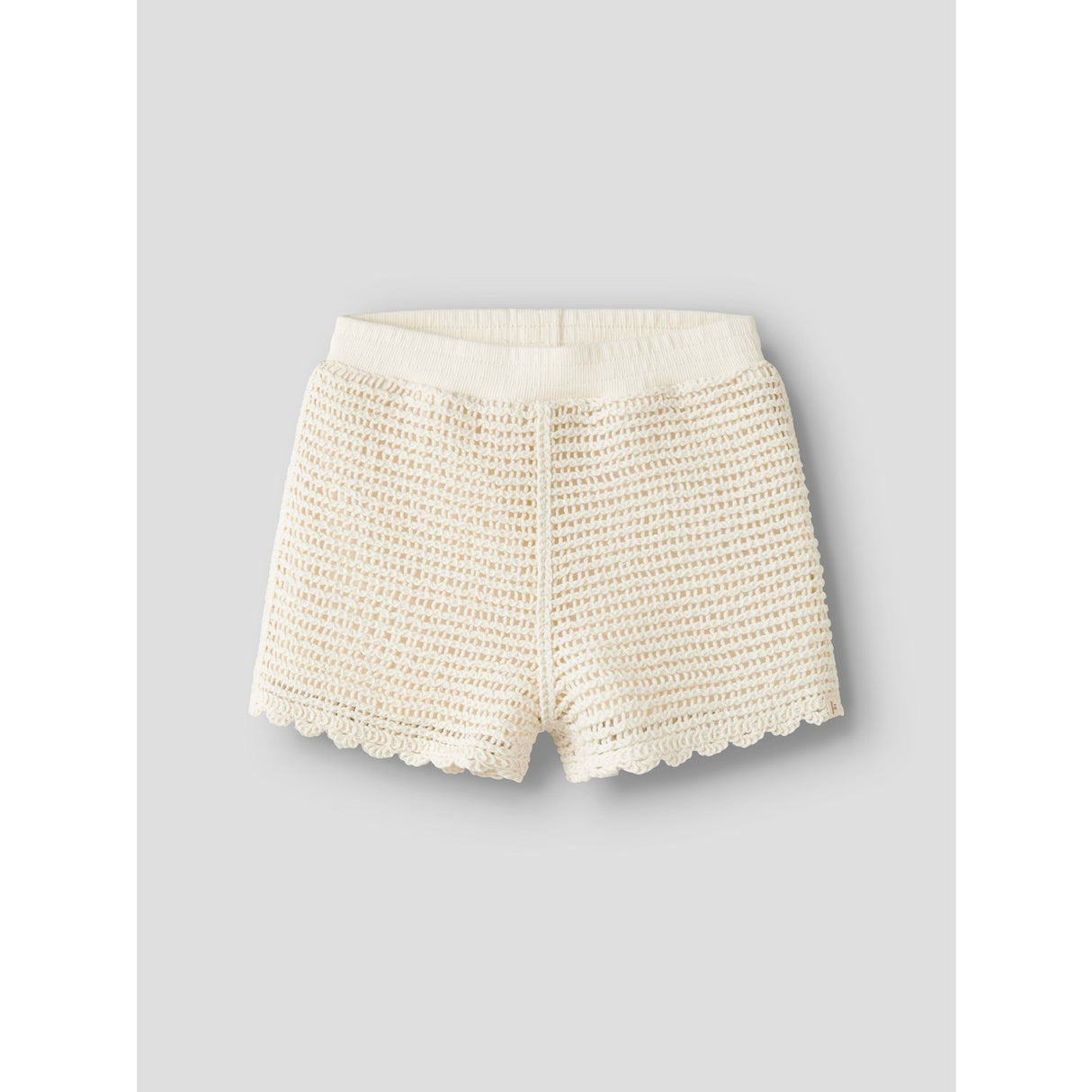 Lil'Atelier Coconut Milk Nmfflora Stickad Shorts Lil