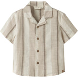 Lil'Atelier Coconut Milk Nmmfibert Ss Loose Skjorta Lil