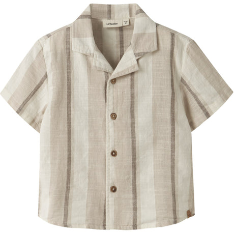 Lil'Atelier Coconut Milk Nmmfibert Ss Loose Skjorta Lil