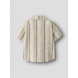 Lil'Atelier Coconut Milk Nmmfibert Ss Loose Skjorta Lil
