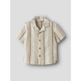 Lil'Atelier Coconut Milk Nmmfibert Ss Loose Skjorta Lil