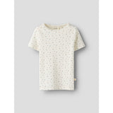 Lil'Atelier Coconut Milk Small Flower Nmfgago Ss Slim Topp Lil Noos