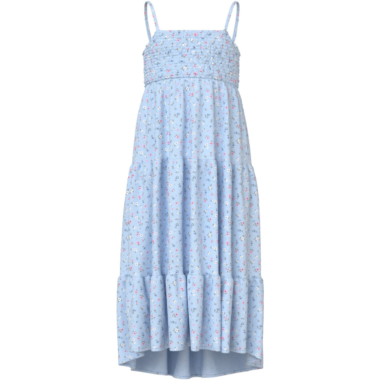 Name It Ice Water Small Floral Nkfvinaya Rem Maxi Klänning