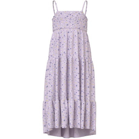 Name It Lavender Fog Small Floral Nkfvinaya Rem Maxi Klänning
